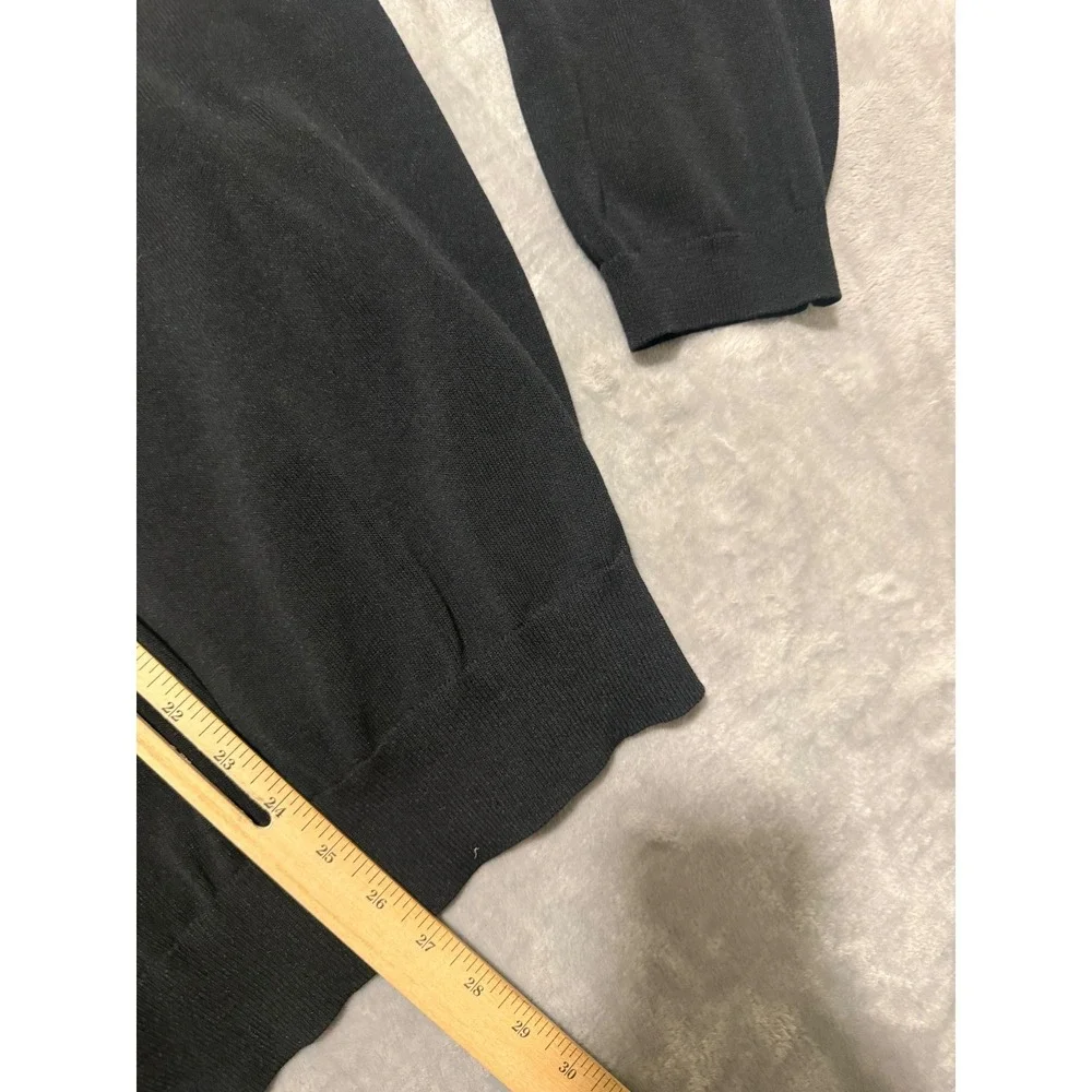 Cuts Polo Sweater Mens XL Black Long Sleeve Knit Pullover Top